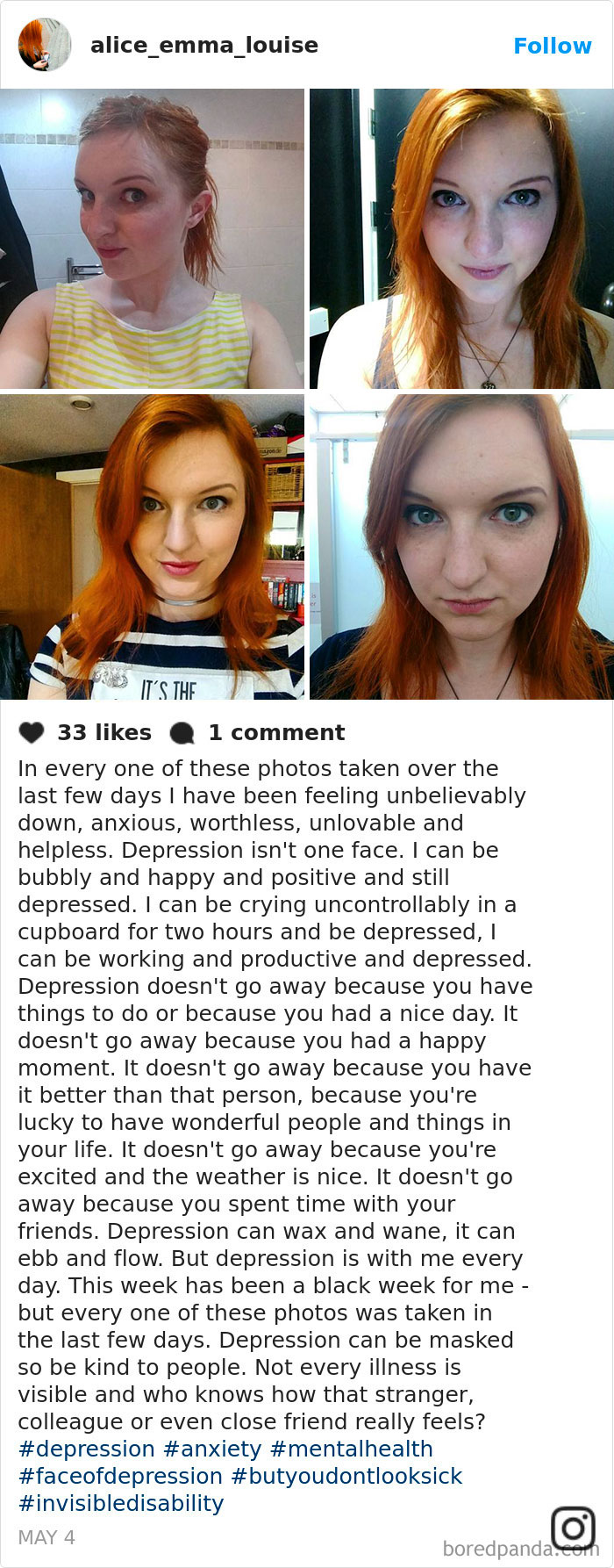 活生生的例子…30张照片证明「看起来不像忧郁症」这句话害死了多少人！